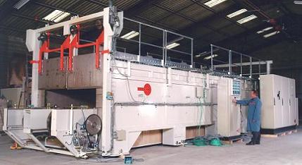 Conveyor furnace for aluminium heating